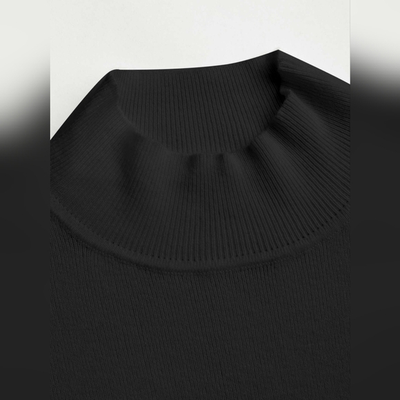 Cider High Neck Knit Long Sleeve Top Sweater‎ Curve & Plus 4X Black NWT - Picture 4 of 12